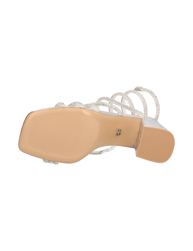 Kate-Gray-Imitácia-kože-sandály-stříbrná