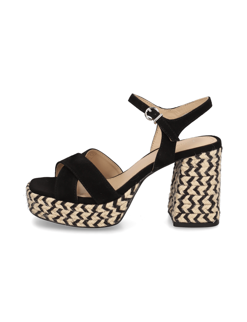 Kate-Gray-Veloursleder-Sandale-schwarz