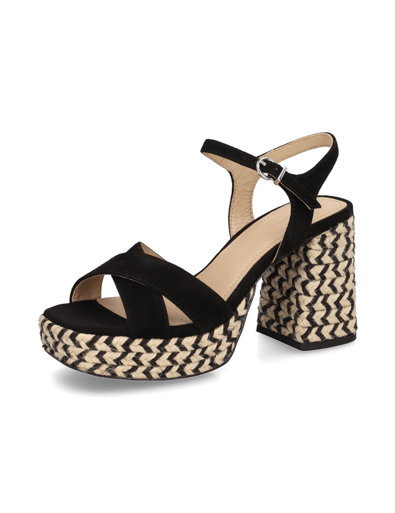 Kate-Gray-Veloursleder-Sandale-schwarz