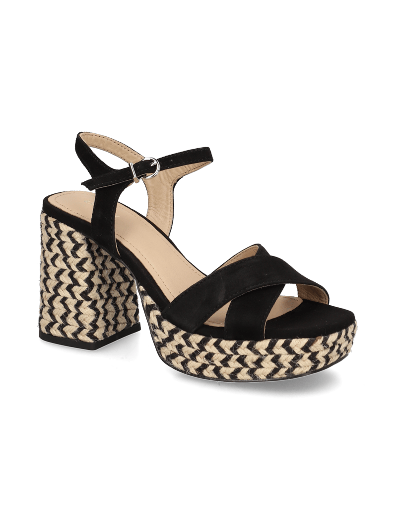 Kate-Gray-Veloursleder-Sandale-schwarz