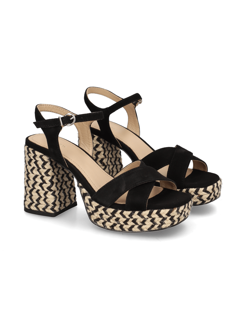 Kate-Gray-Veloursleder-Sandale-schwarz