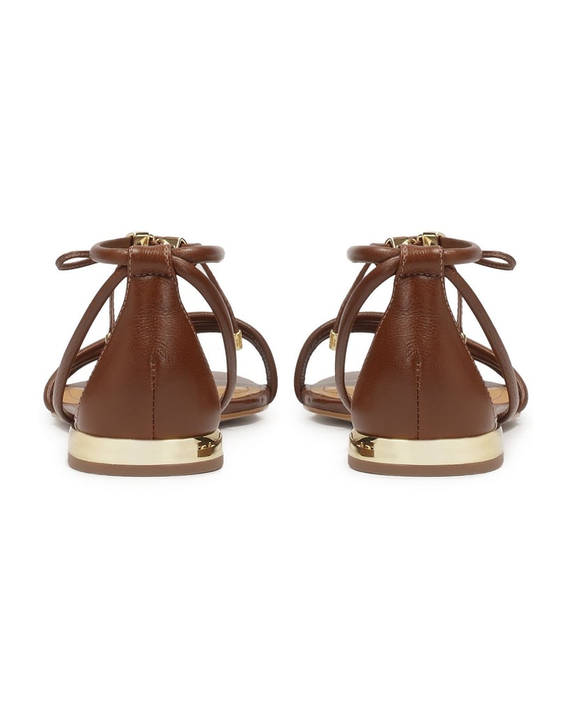 Kazar-Flache-braune-Sandalen-mit-einem-Riemen-braun