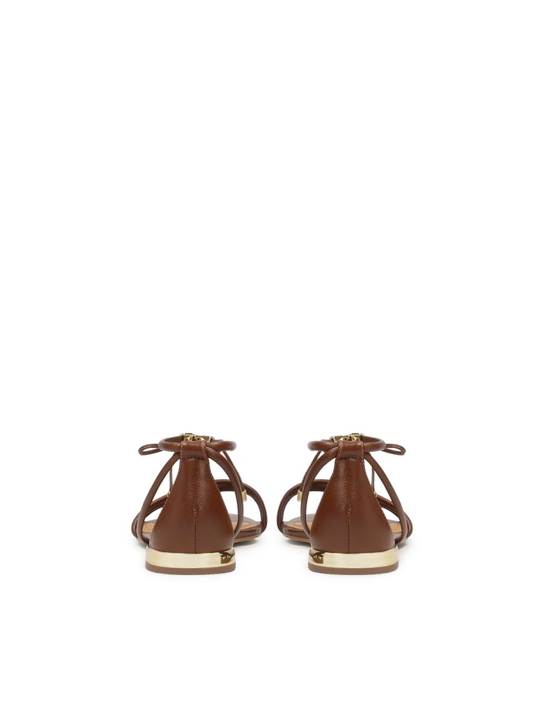 Kazar-Flat-brown-sandals-tied-with-a-thong-hnedá