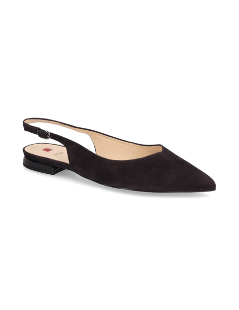 

Veloursleder Slingpumps, Modrá