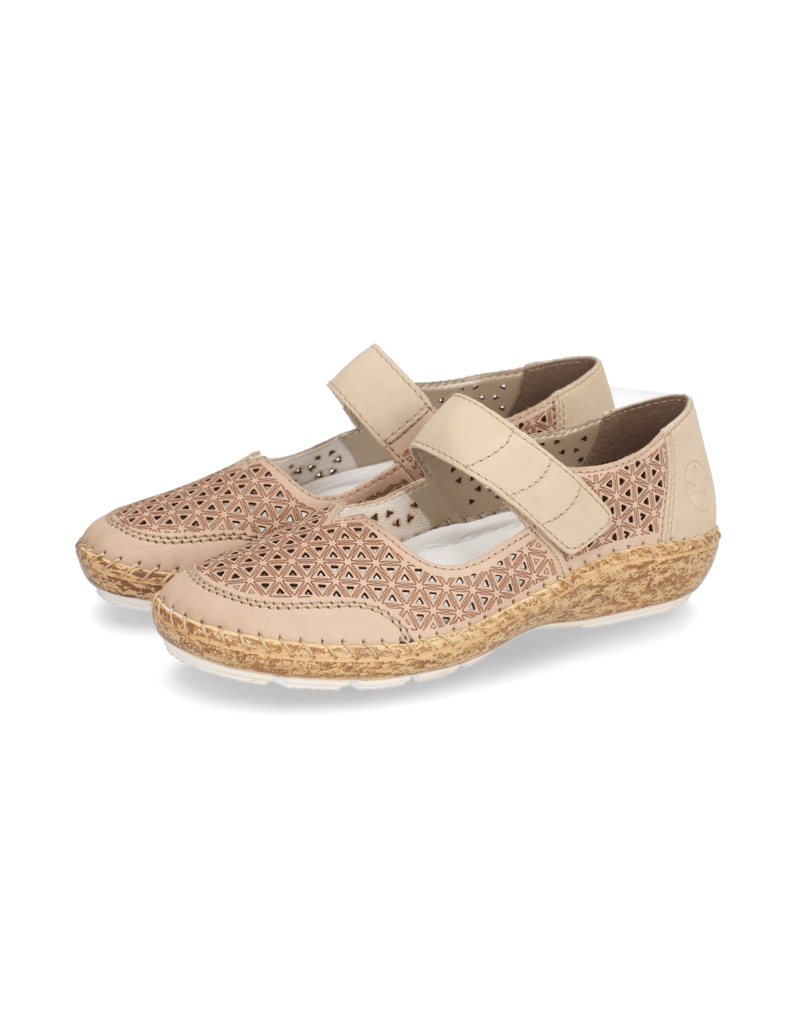 Rieker-kombinácia-s-kožou-baleríny-béžová