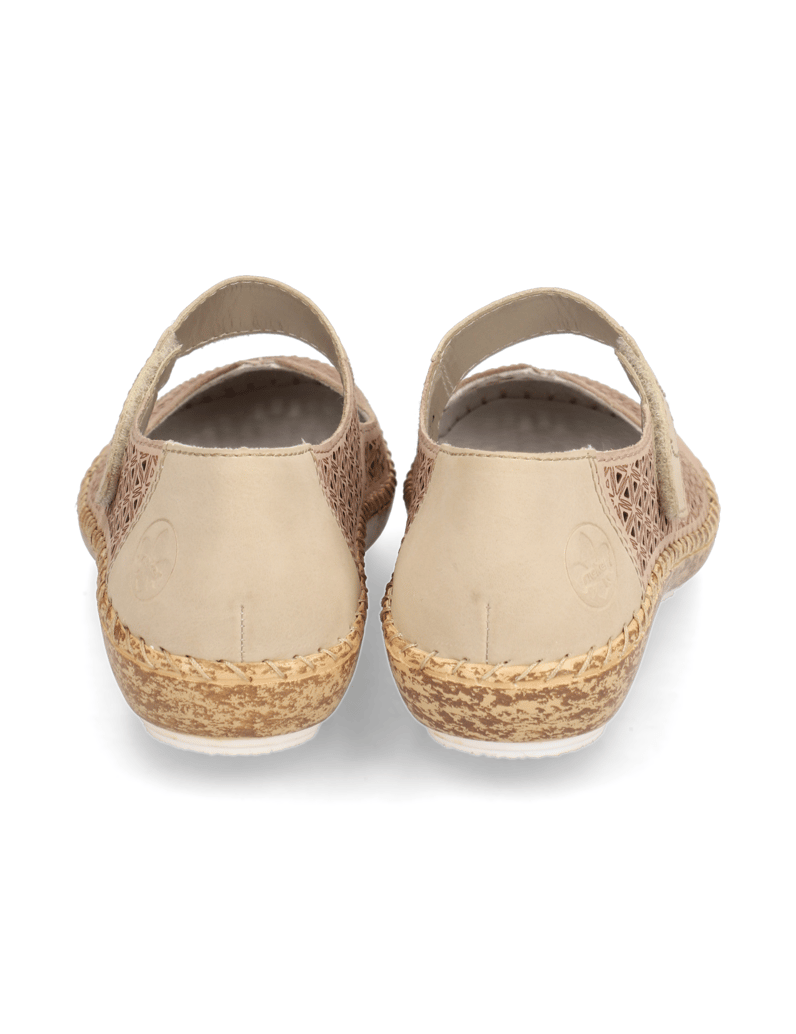 Rieker-kombinácia-s-kožou-baleríny-béžová