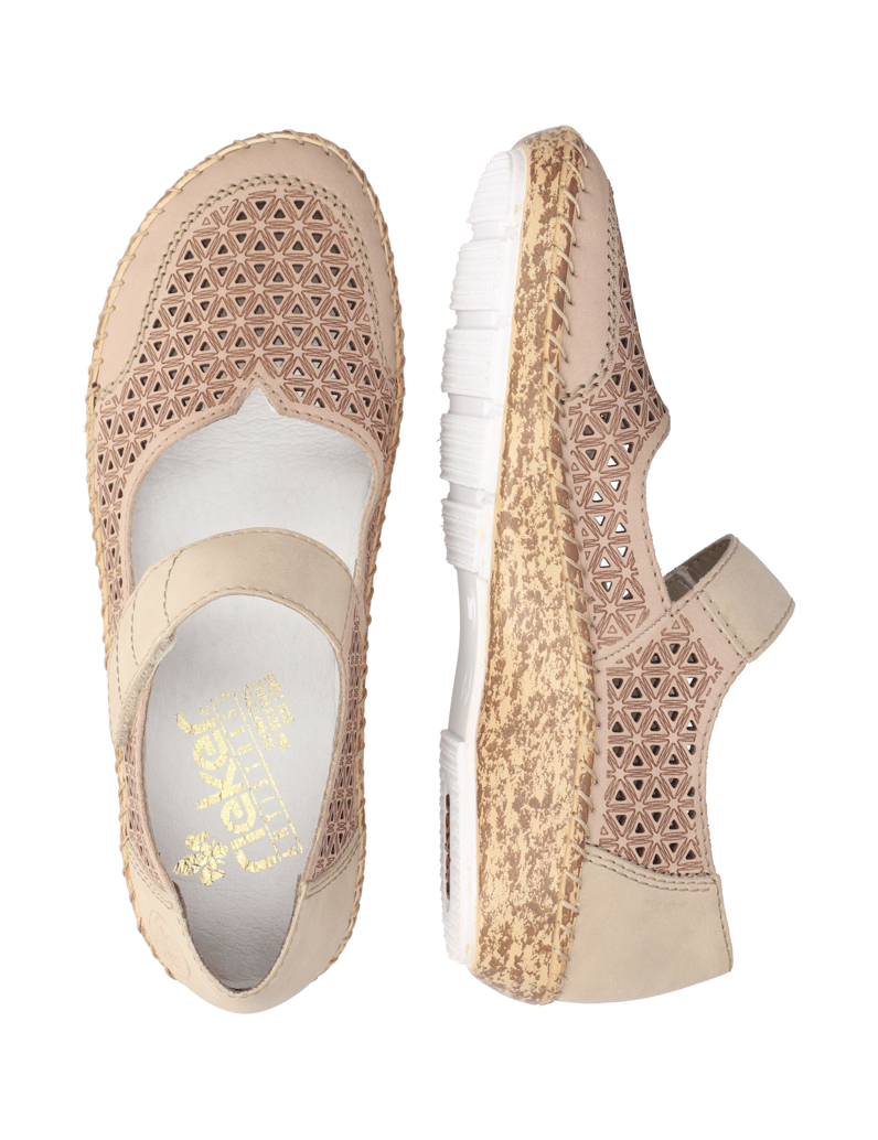 Rieker-kombinácia-s-kožou-baleríny-béžová