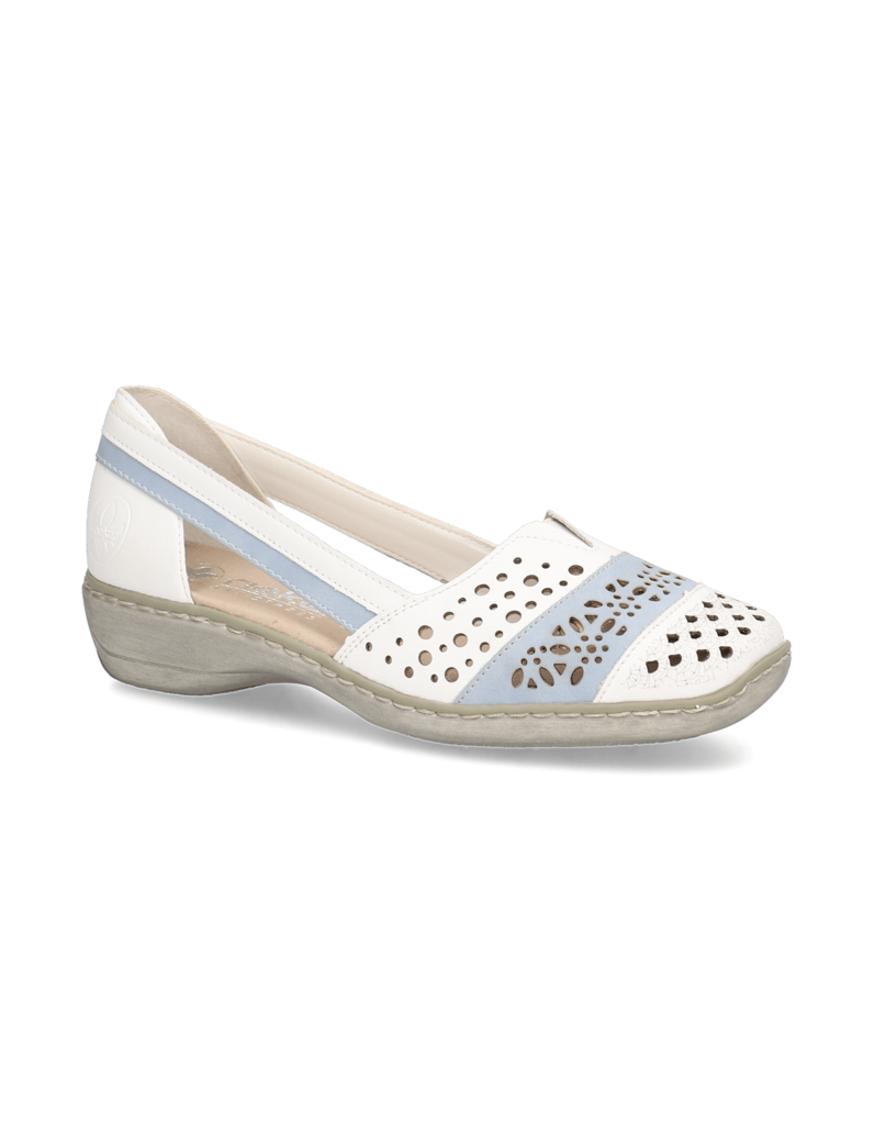 Rieker-gladko-usnje-balerinke-bela