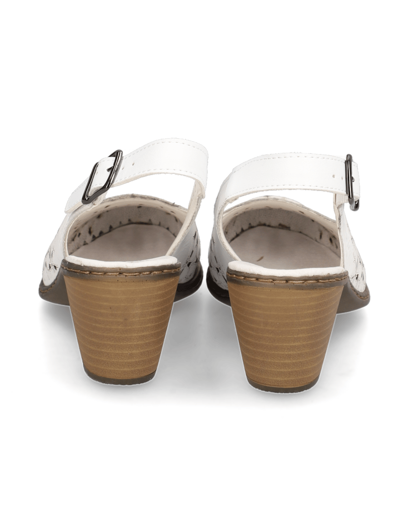 Rieker-Glattleder-Slingpumps-bílá