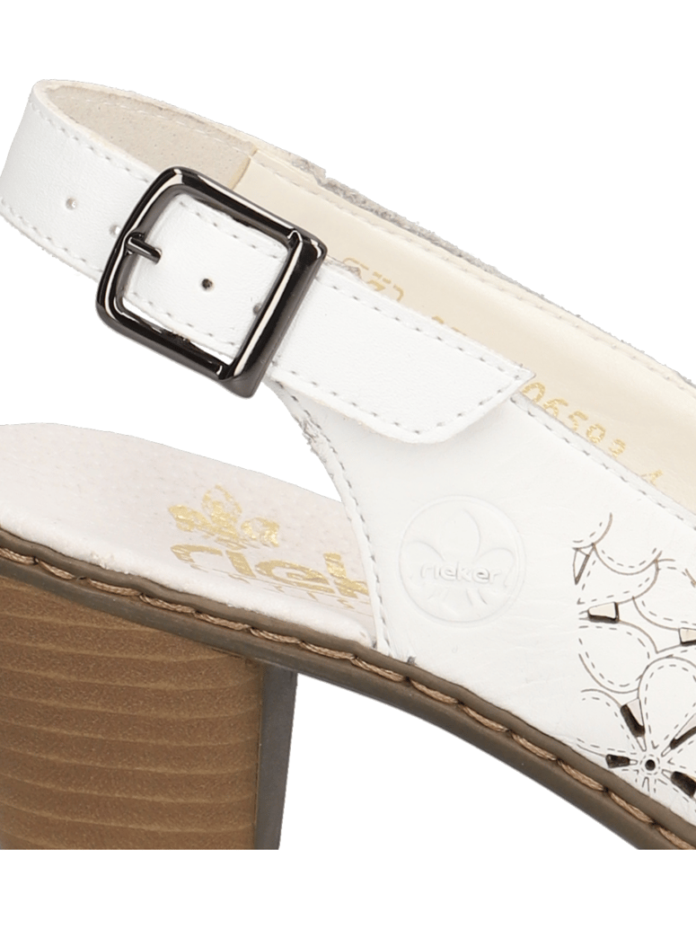 Rieker-Glattleder-Slingpumps-bílá