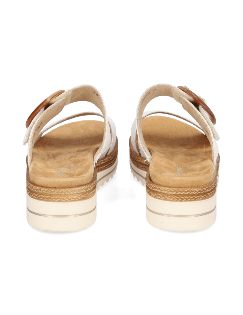 Remonte-hladká-kůže-pantofle-bílá