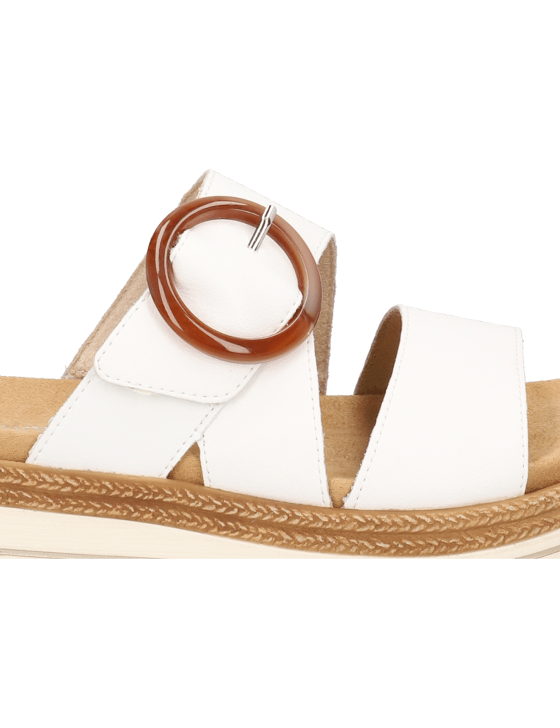 Remonte-hladká-kůže-pantofle-bílá