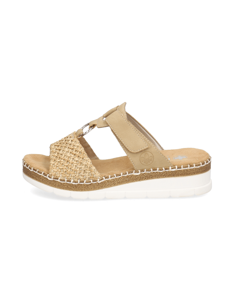Rieker-Textil-Pantoffel-beige
