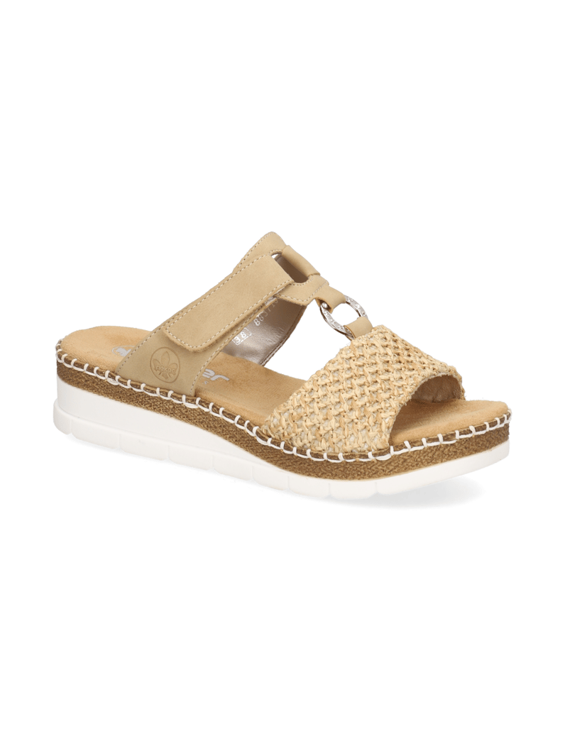 Rieker-Textil-Pantoffel-beige