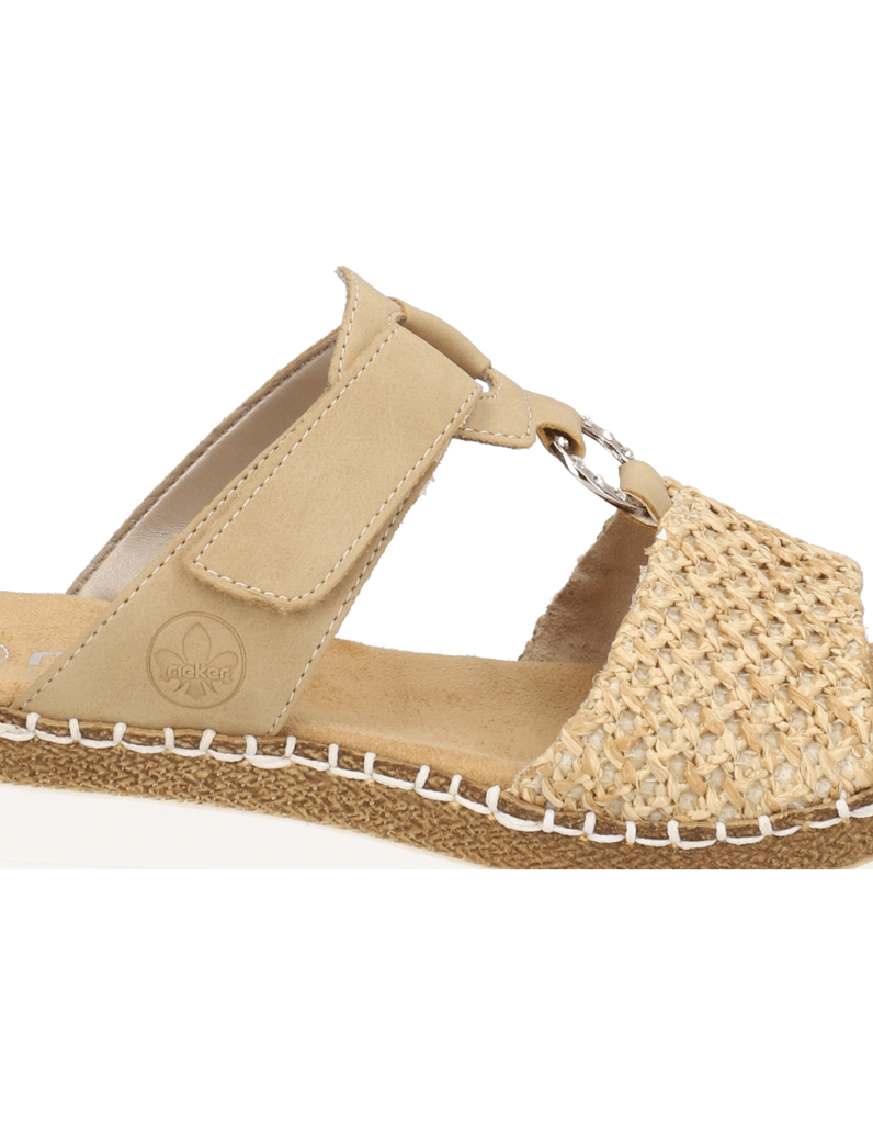 Rieker-Textil-Pantoffel-beige