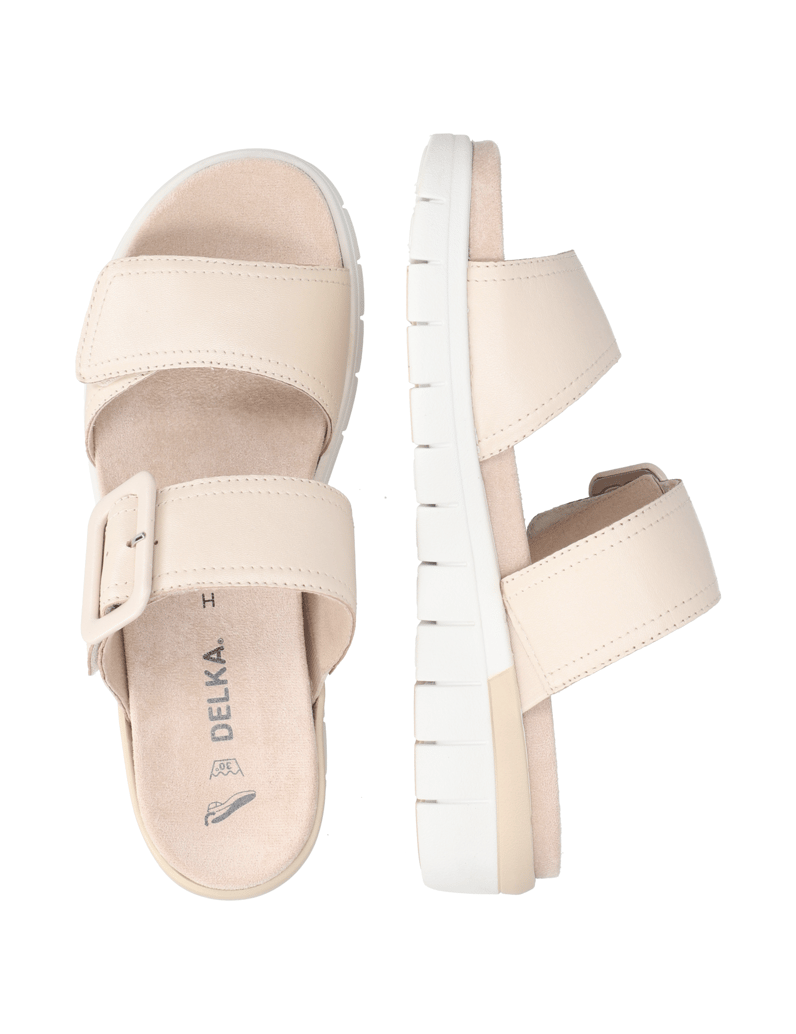 DELKA-hladká-kůže-pantofle-bílá