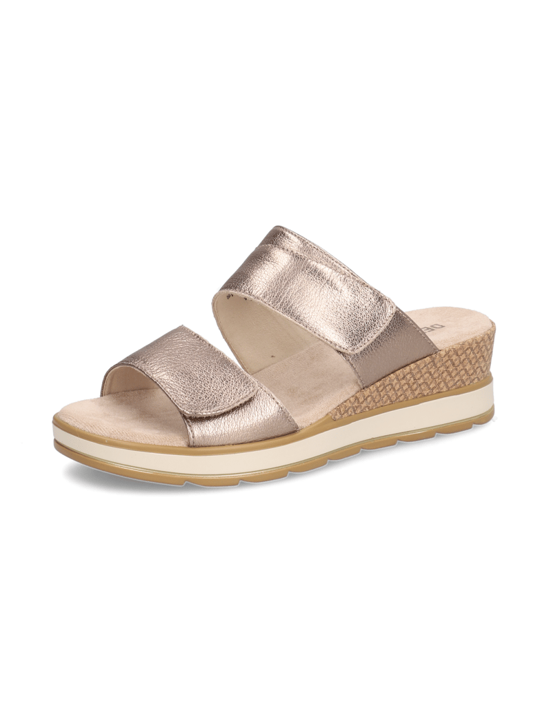 DELKA-hladká-kůže-pantofle-zlatá