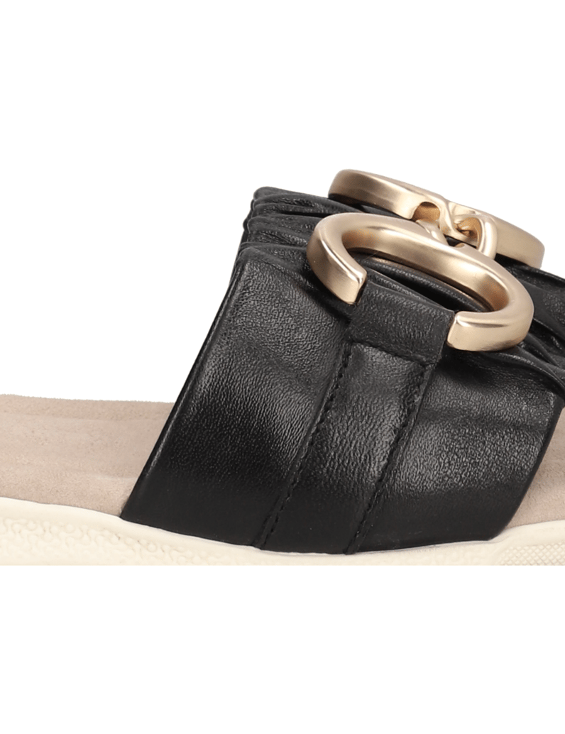 Salamander-hladká-kůže-pantofle-černá