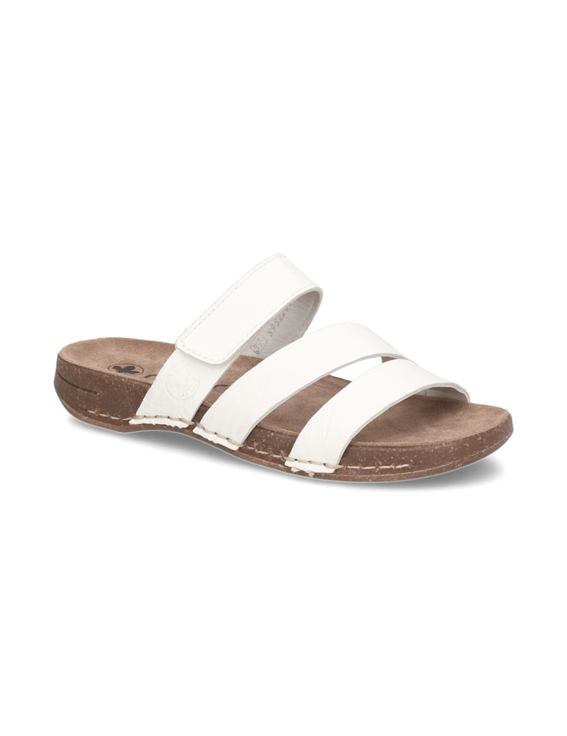 Rieker-Glattleder-Pantoffel-weiss