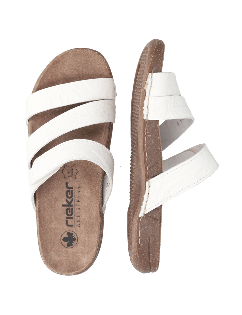 Rieker-Glattleder-Pantoffel-weiss