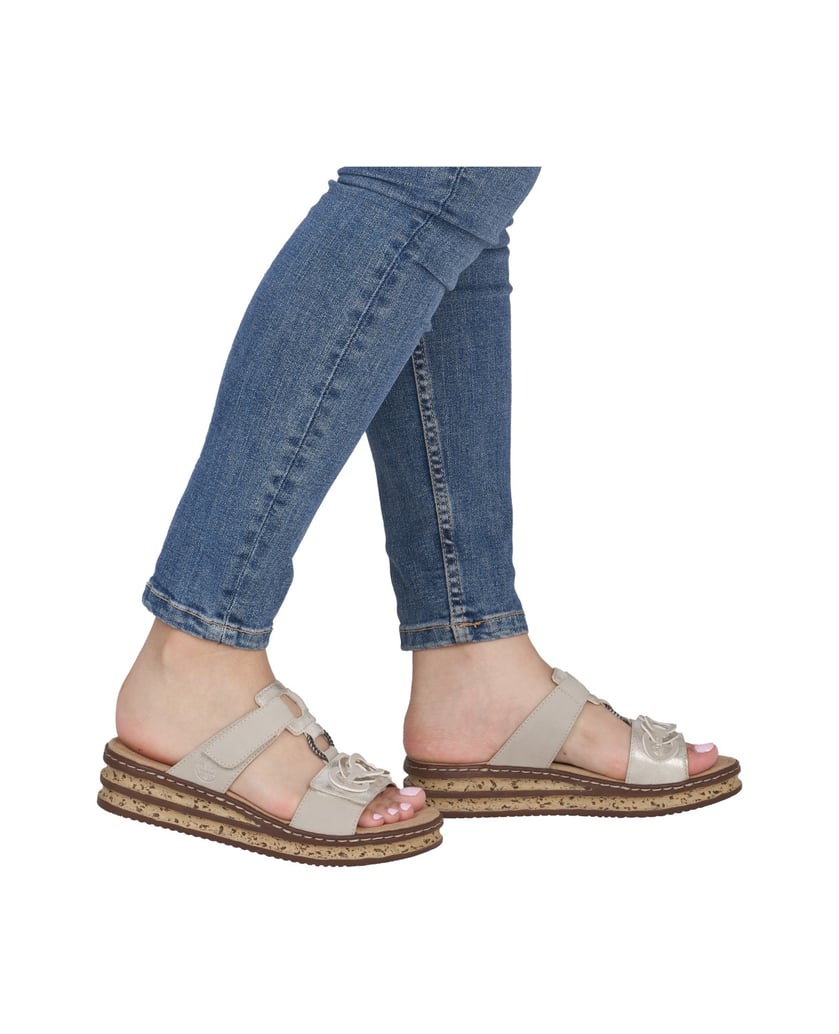 Rieker-Pantoffel-beige