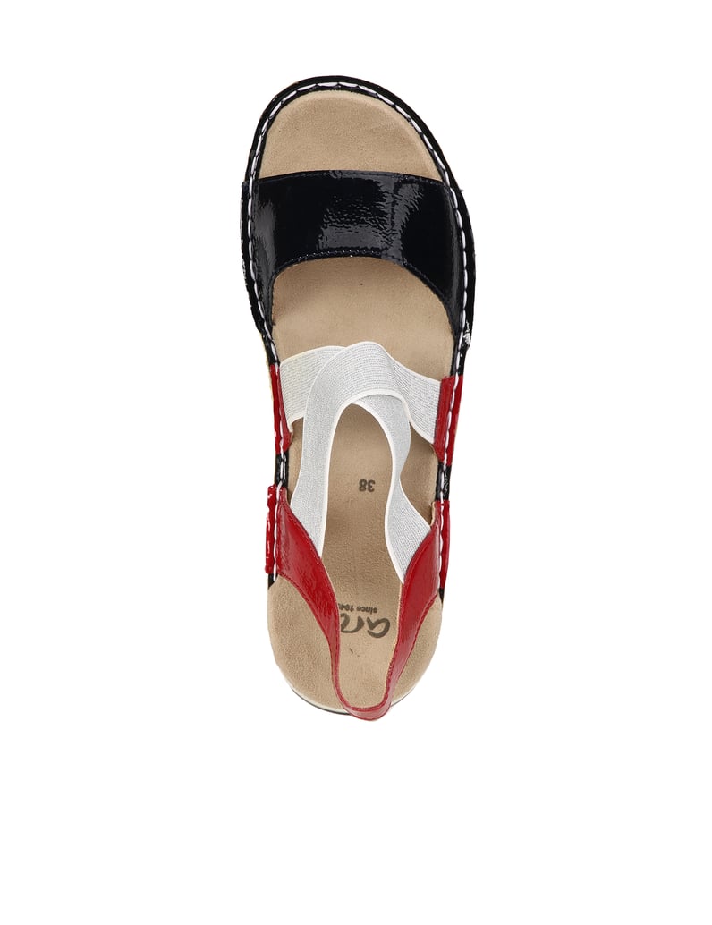 Ara-Glattleder-Keilsandale