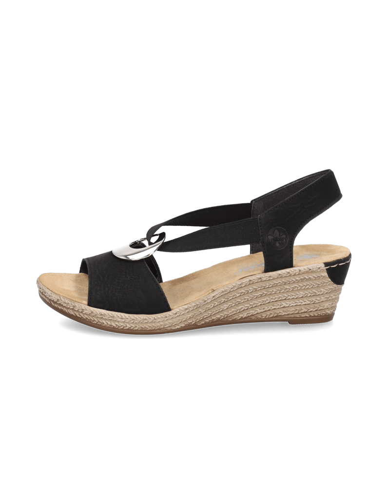 Rieker-Keilsandalen-schwarz