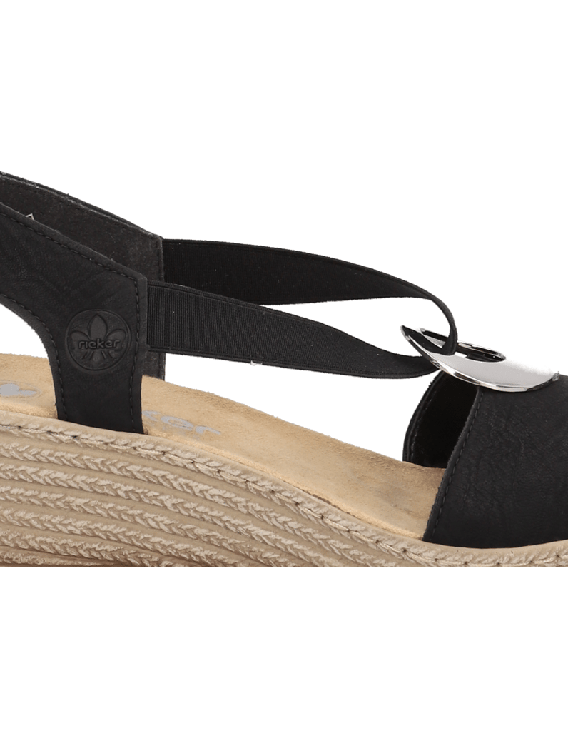 Rieker-Keilsandalen-schwarz