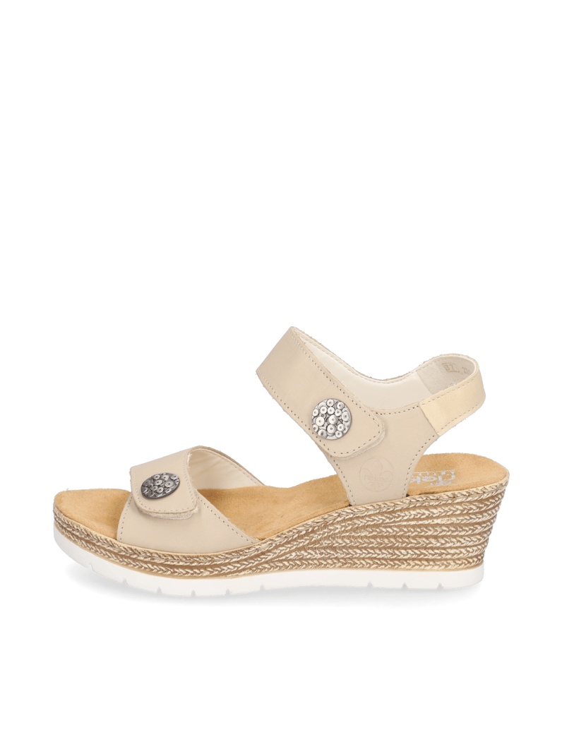 Rieker-hladká-koža-Sandále-na-klinovom-pod