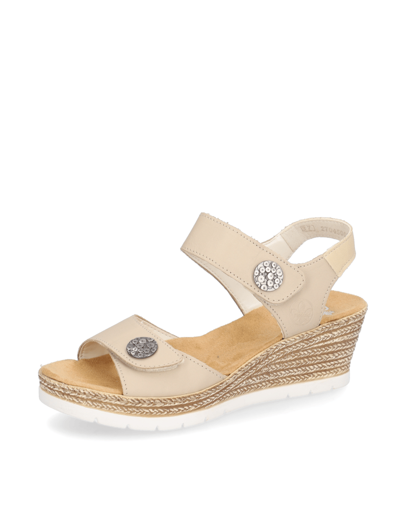 Rieker-hladká-koža-Sandále-na-klinovom-pod