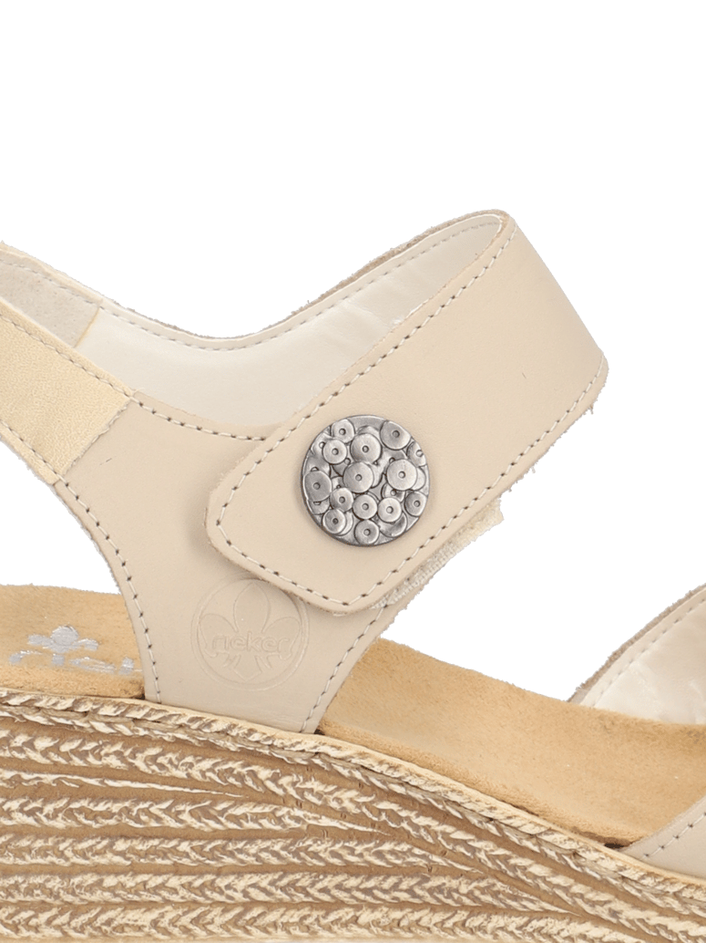 Rieker-hladká-koža-Sandále-na-klinovom-pod