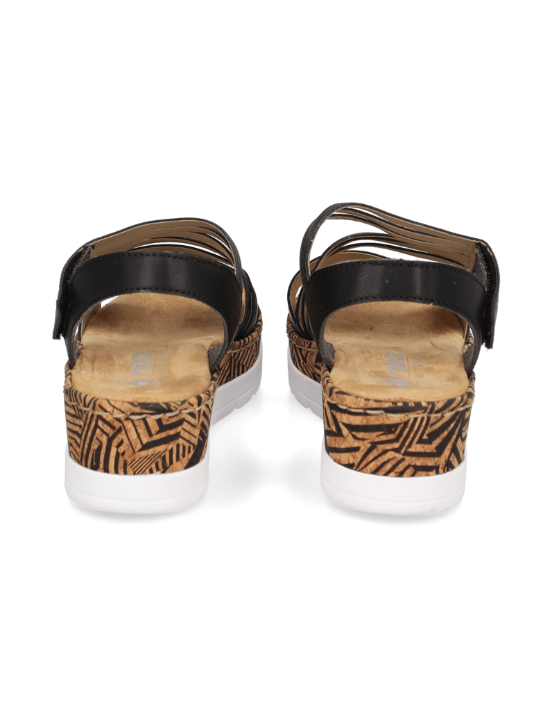 Rieker-Keilsandale-schwarz