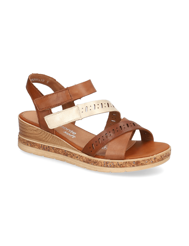 Remonte-Lederkombination-Keilsandale