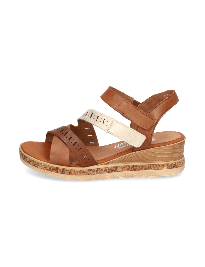 Remonte-Lederkombination-Keilsandale