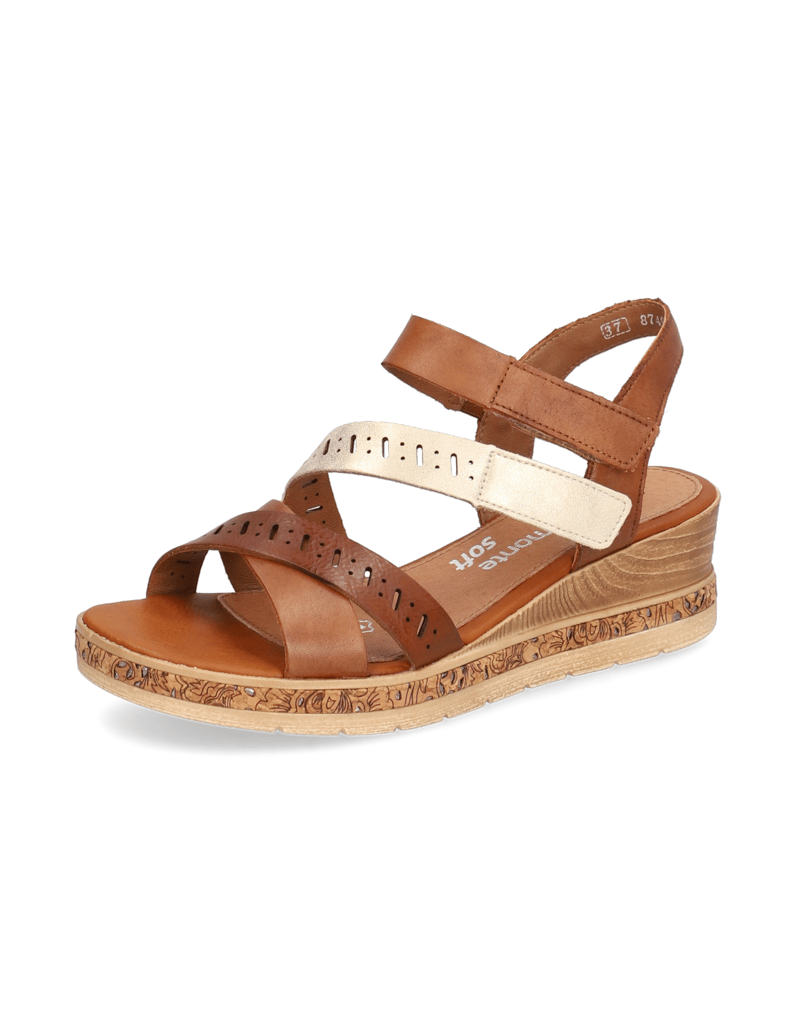 Remonte-Lederkombination-Keilsandale