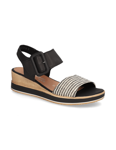 

Lederkombination Keilsandale, Čierna