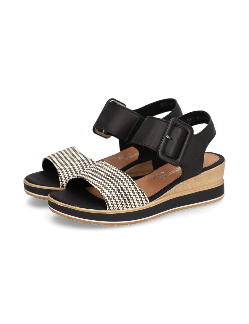 Remonte-Lederkombination-Keilsandale