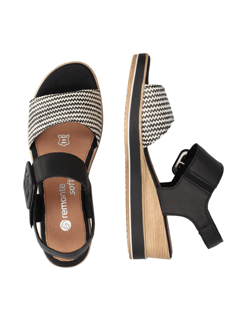 Remonte-Lederkombination-Keilsandale