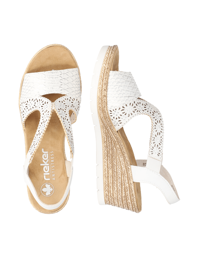 Rieker-Keilsandale-weiss