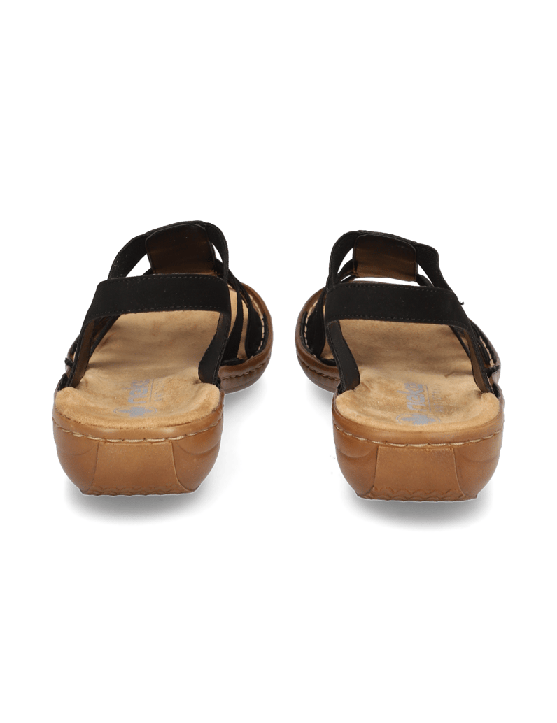 Rieker-Imitácia-kože-sandály-černá