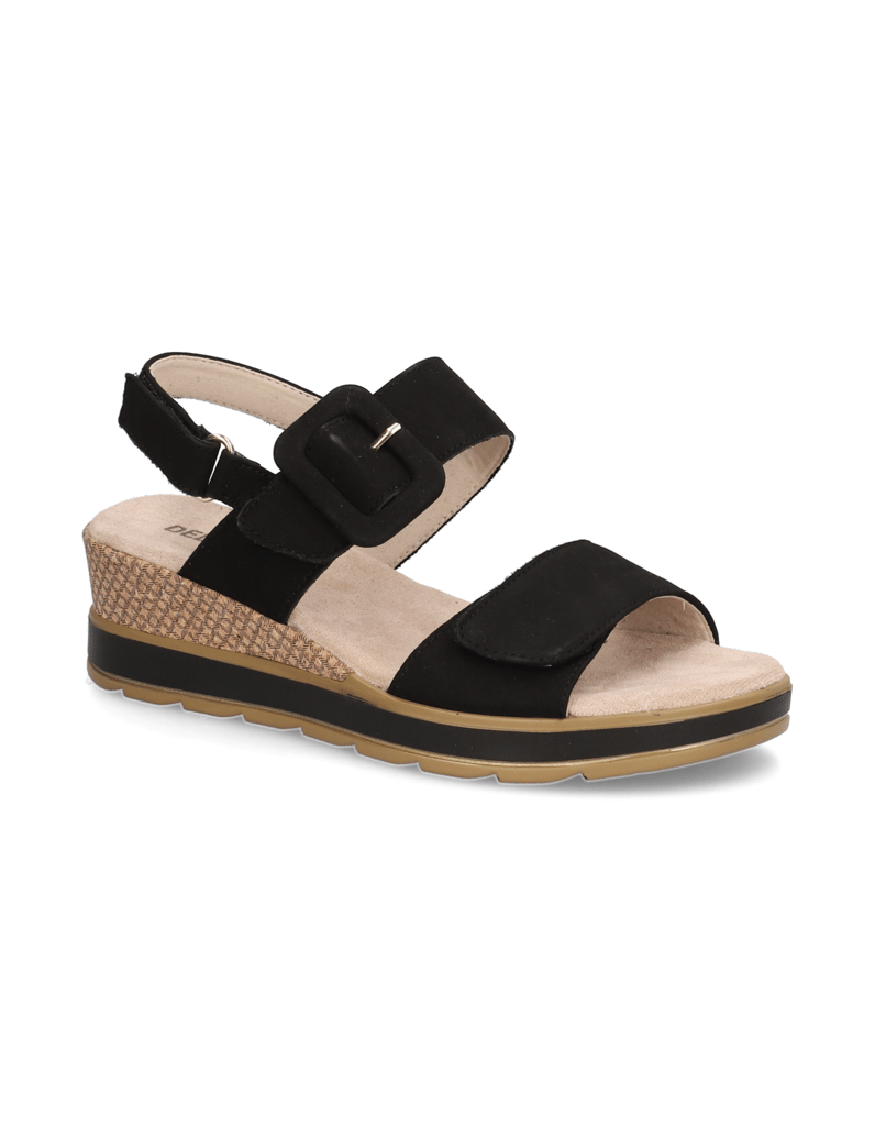 DELKA-Sandale-schwarz