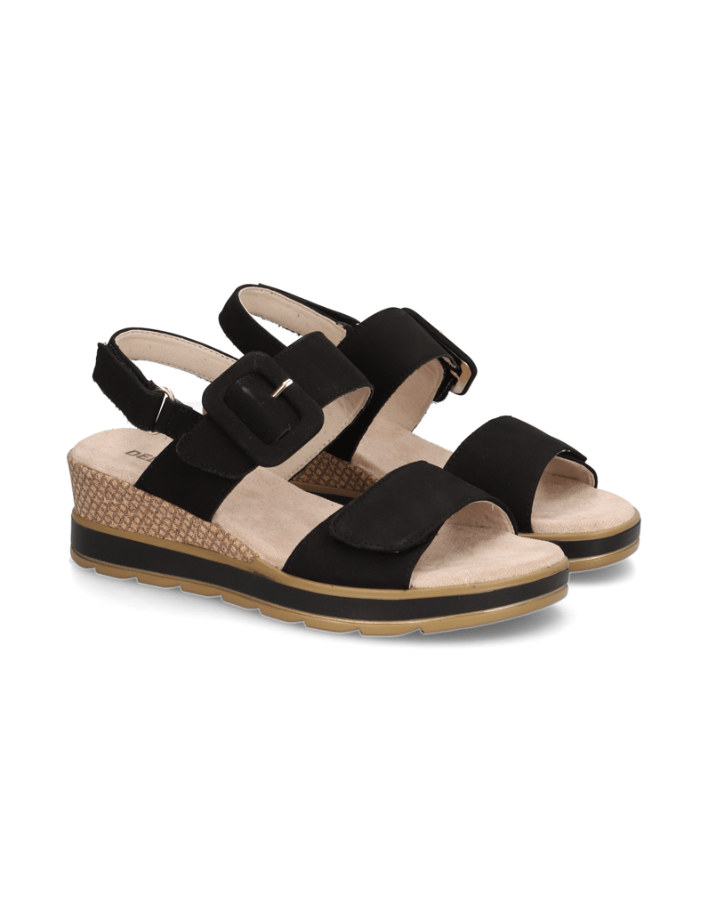 DELKA-Sandale-schwarz