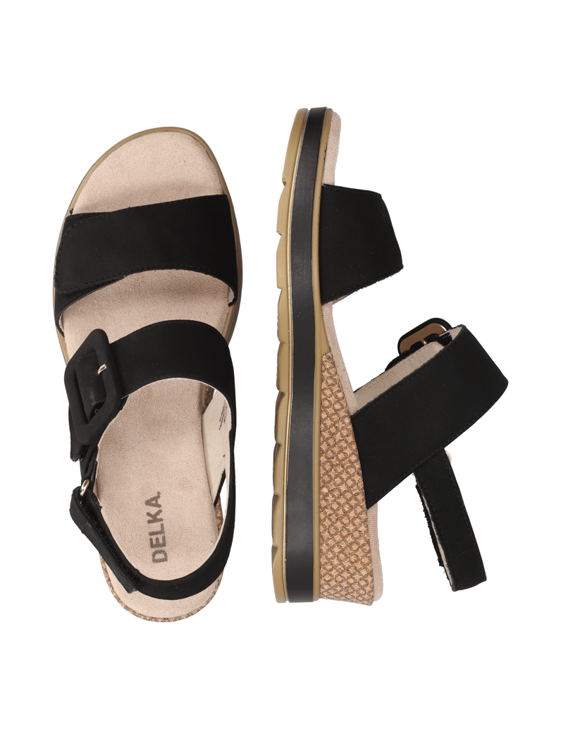 DELKA-Sandale-schwarz