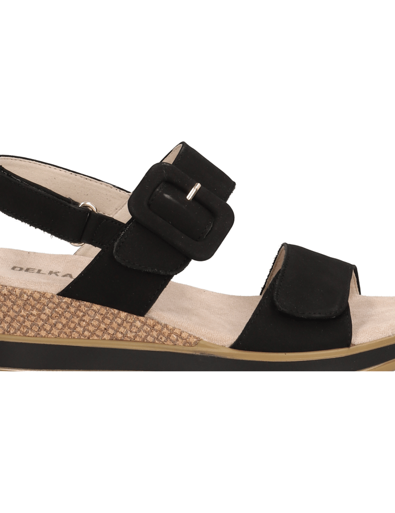 DELKA-Sandale-schwarz