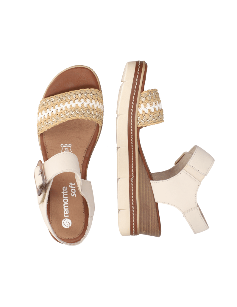 Remonte-kombinacija-usnja-sandali-s-polno-peto-bež