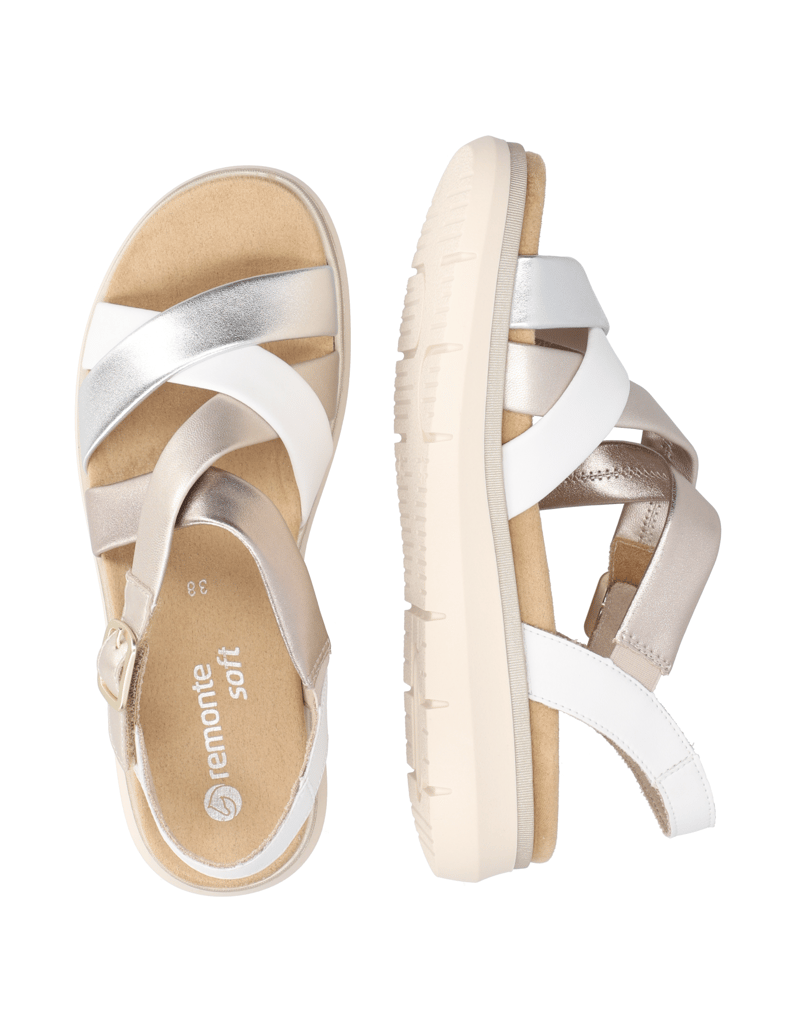 Remonte-Lederkombination-Sandale-multicolor