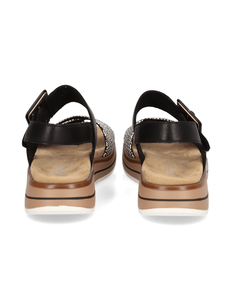 Remonte-kombinácia-s-kožou-sandále-čierna