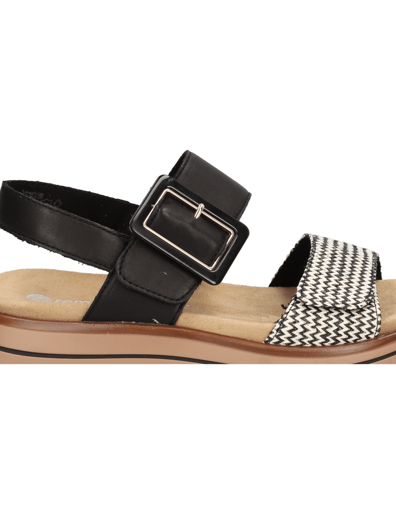 Remonte-kombinácia-s-kožou-sandále-čierna