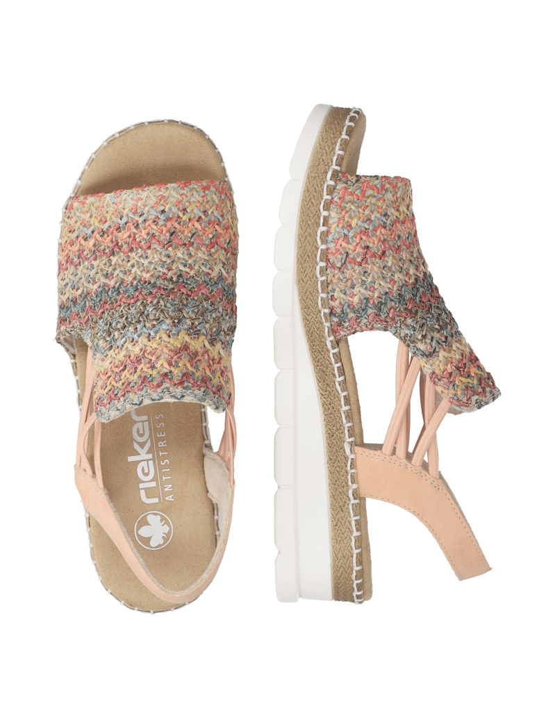 Rieker-tekstil-sandali-večbarvno