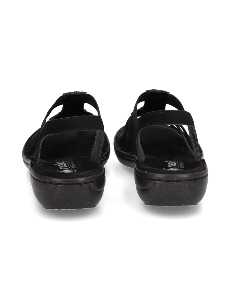 Rieker-Lederimitat-Sandale-schwarz